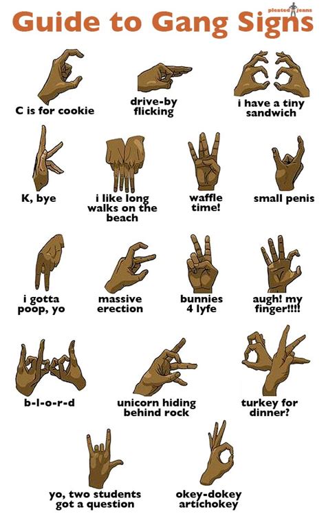 guide to gang signs|gang hand signs symbols.